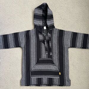 Striped Black and Gray Hoodie